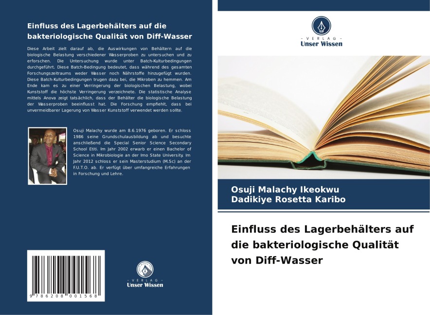Einfluss des Lagerbehälters auf die bakteriologische Qualität von Diff-Wasser - Osuji Malachy Ikeokwu, Dadikiye Rosetta Karibo