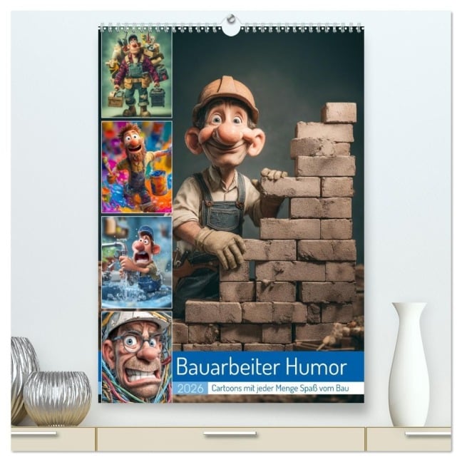 Bauarbeiter Humor (hochwertiger Premium Wandkalender 2026 DIN A2 hoch), Kunstdruck in Hochglanz - Steffen Gierok-Latniak