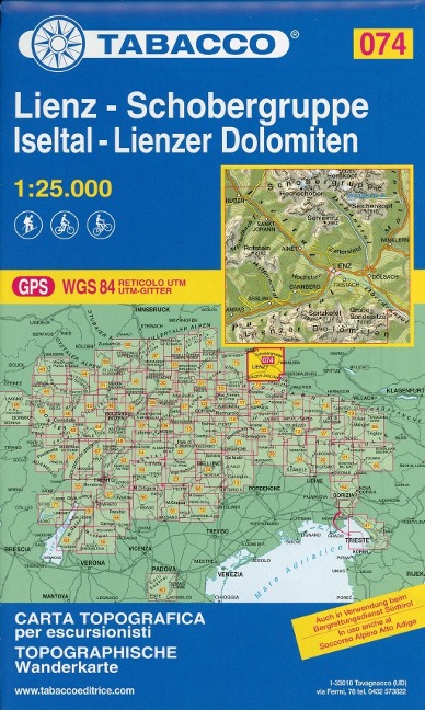 Wanderkarte 74 Lienz-Schobergruppe-Iseltal-Lienzer Dolomiten 1:25 000 - 