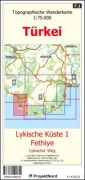 Cover-Bild zum Titel 'Lykische Küste 1 - Fethiye - Lykischer Weg - Topographische Wanderkarte 1:75.000 Türkei (Blatt 7.1)' von 'Jens Uwe Mollenhauer'