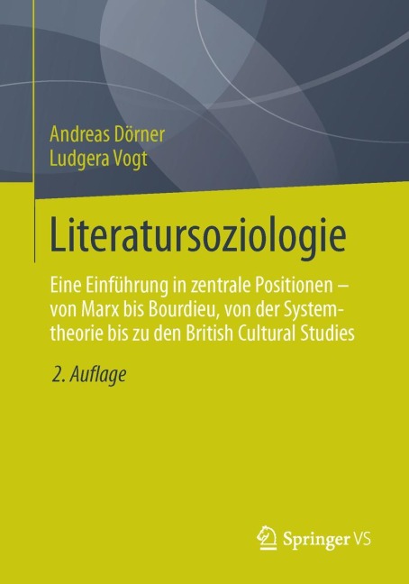 Literatursoziologie - Ludgera Vogt, Andreas Dörner