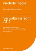 Cover-Bild zum Titel 'Verwaltungsrecht AT 2 - VwGO' von 'Lars Dürbaum, Jan Niederle'
