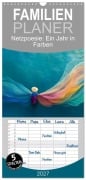Cover-Bild zum Titel 'Familienplaner 2027 - Netzpoesie: Ein Jahr in Farben mit 5 Spalten (Wandkalender, 21 x 45 cm) CALVENDO' von 'Anne Seltmann'