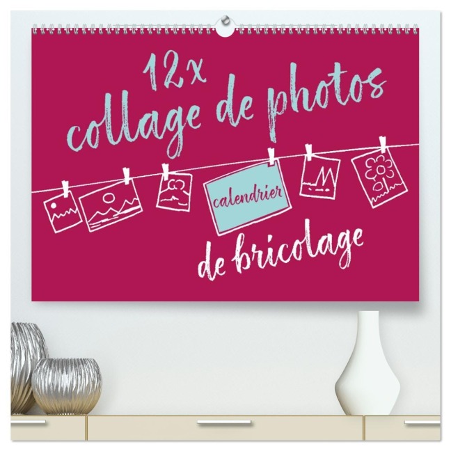 12 x collage de photos - calendrier de bricolage (Calendrier mural 2026 DIN A2 vertical) calendrier de bureau - ROTH-Design ROTH-Design