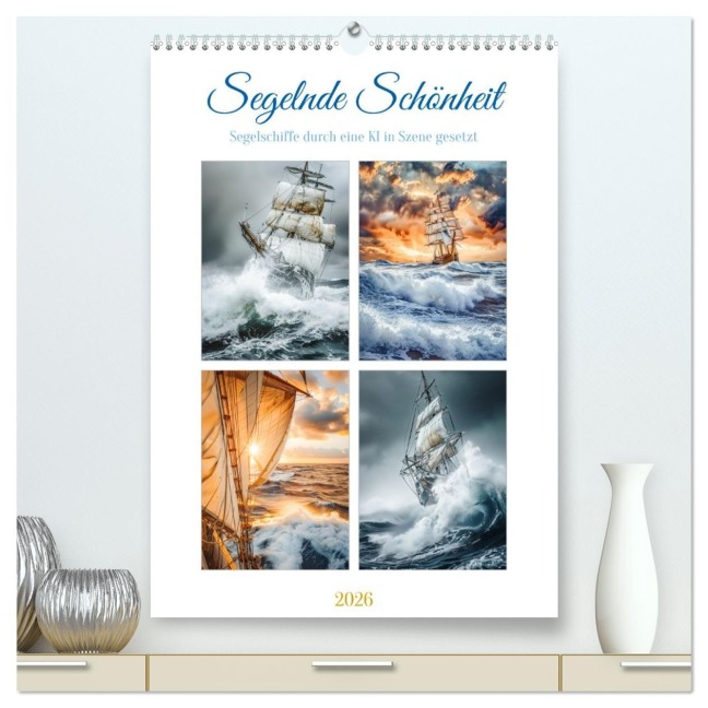 Segelnde Schönheit (hochwertiger Premium Wandkalender 2026 DIN A2 hoch), Kunstdruck in Hochglanz - Steffen Gierok-Latniak