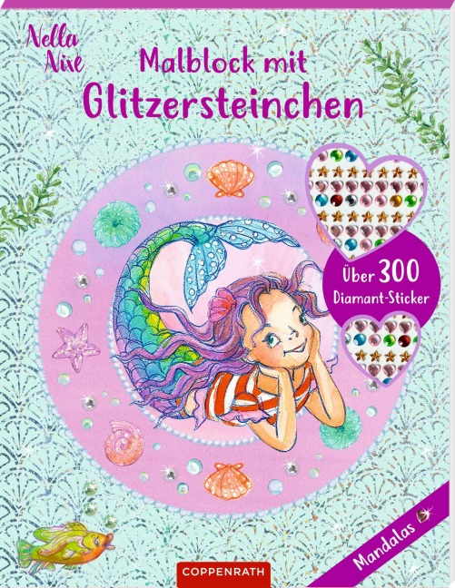 Malblock mit Glitzersteinchen: Mandalas - 