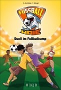 Cover-Bild zum Titel 'Fußball-Haie: Duell im Fußballcamp' von 'Andreas Schlüter, Irene Margil'