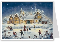 Cover-Bild zum Titel 'Postkarten-Adventskalender "Eislauffreuden"' von 'J. Berndt'