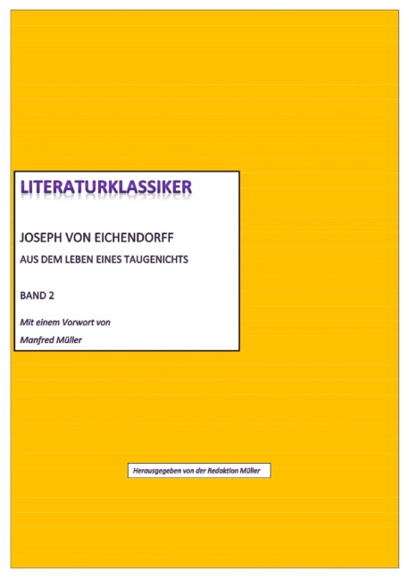 Literaturklassiker Band 2 - Joseph von Eichendorff (hg. von Redaktion Müller)