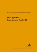 Cover-Bild zum Titel 'Beiträge zum Islamischen Recht III' von ''