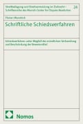 Cover-Bild zum Titel 'Schriftliche Schiedsverfahren' von 'Florian Wundrich'