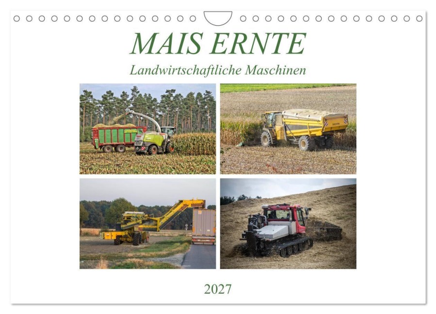 MAIS ERNTE (Wandkalender 2027 DIN A4 quer), CALVENDO Monatskalender - Schnellewelten