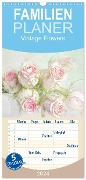 Familienplaner 2024 - Vintage Flowers mit 5 Spalten (Wandkalender, 21 x 45 cm) CALVENDO - Lizzy Pe