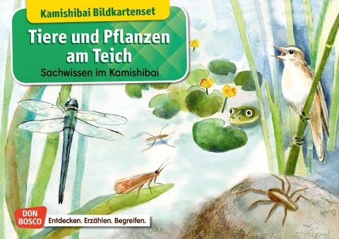 Tiere und Pflanzen am Teich. Kamishibai-Bildkartenset. - Katharina Stöckl-Bauer