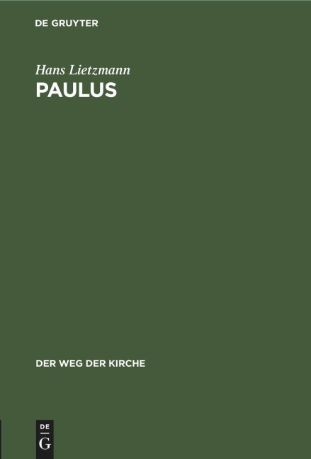 Paulus - Hans Lietzmann