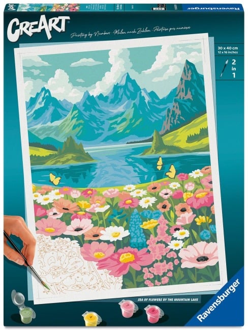 CreArt Adults Trend - Blumenmeer am Bergsee - 