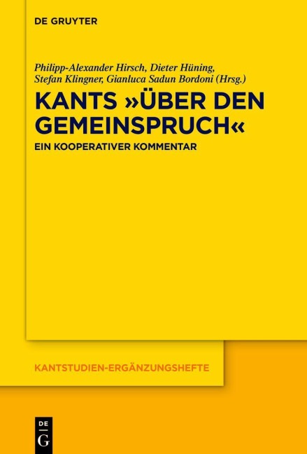 Kants 'Über den Gemeinspruch' - 
