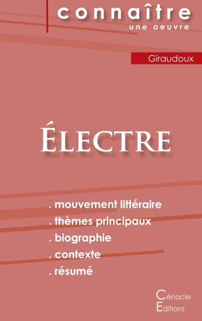 Fiche de lecture Électre de Jean Giraudoux (Analyse littéraire de référence et résumé complet) - Jean Giraudoux