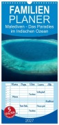 Cover-Bild zum Titel 'Familienplaner 2027 - Malediven - Das Paradies im Indischen Ozean III mit 5 Spalten (Wandkalender, 21 x 45 cm) CALVENDO' von 'Clave Rodriguez Photography'
