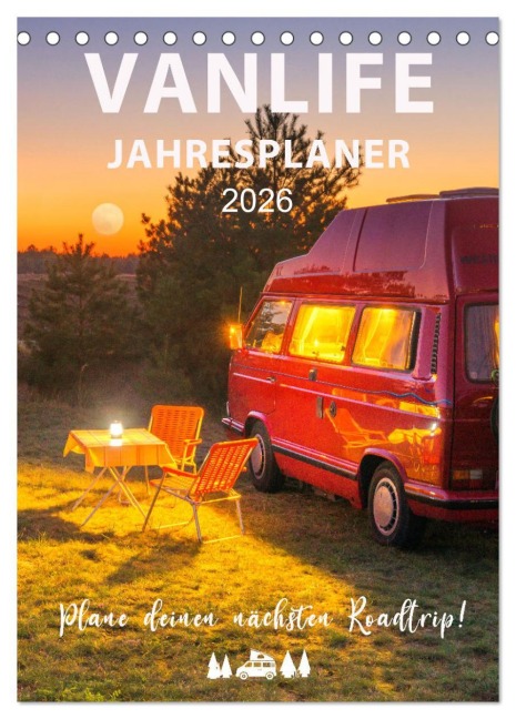 Vanlife Jahresplaner (Tischkalender 2026 DIN A5 hoch), CALVENDO Monatskalender - Mario Weigt