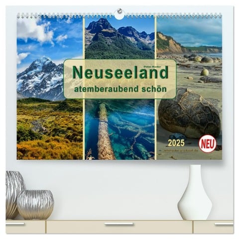 Neuseeland - atemberaubend schön (hochwertiger Premium Wandkalender 2025 DIN A2 quer), Kunstdruck in Hochglanz - Peter Roder