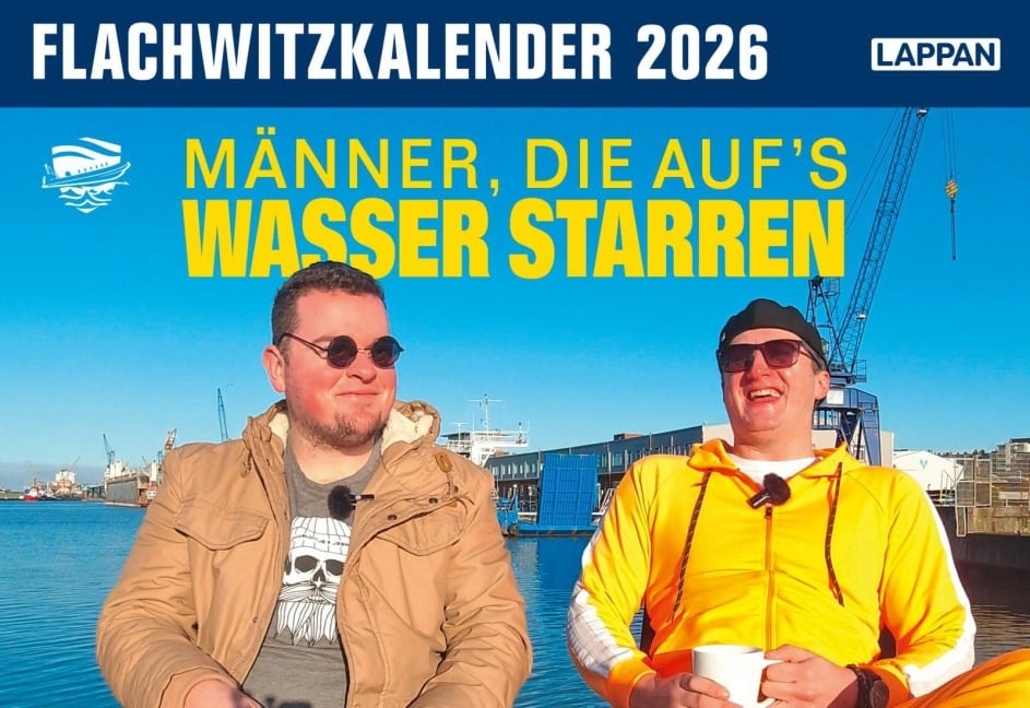 Männer, die aufs Wasser starren - Flachwitzkalender 2026 - Männer die aufs Wasser starren