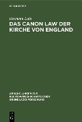 Cover-Bild zum Titel 'Das Canon Law der Kirche von England' von 'Hermann Lutz'
