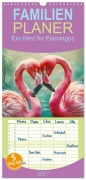 Cover-Bild zum Titel 'Familienplaner 2027 - Ein Herz für Flamingos mit 5 Spalten (Wandkalender, 21 x 45 cm) CALVENDO' von 'Liselotte Brunner-Klaus'