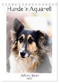 Hunde in Aquarell - Jahresplaner (Tischkalender 2024 DIN A5 hoch), CALVENDO Monatskalender - Sonja Teßen