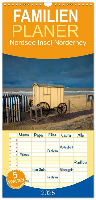 Familienplaner 2025 - Nordsee Insel Norderney mit 5 Spalten (Wandkalender, 21 x 45 cm) CALVENDO - Dietmar Scherf