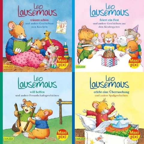 Maxi-Pixi-4er-Set 80: Meine liebsten Geschichten von Leo Lausemaus (4x1 Exemplar) - 