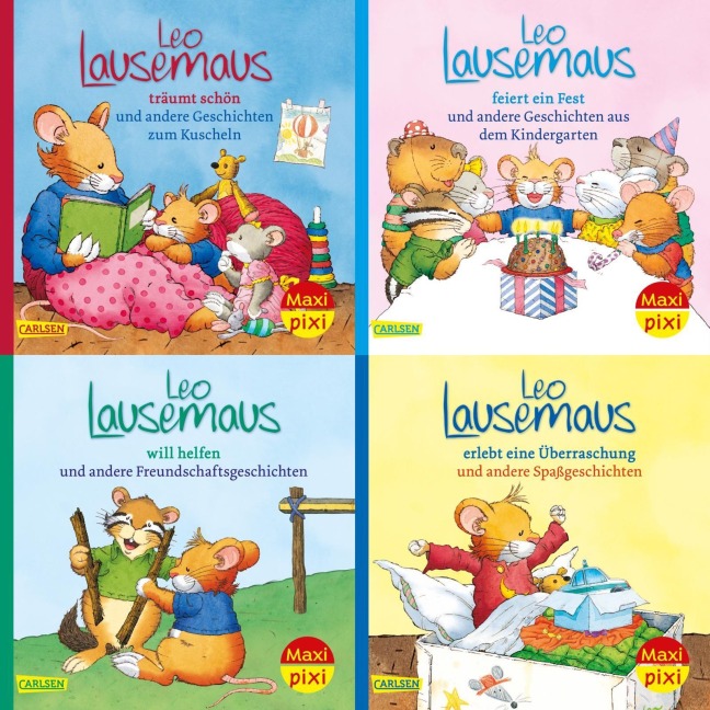 Maxi-Pixi-4er-Set 80: Meine liebsten Geschichten von Leo Lausemaus (4x1 Exemplar) - 