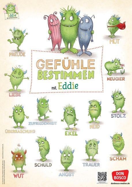 Das große Gefühle-Bestimmungsposter mit Eddie, dem Gefühlemonster - Antje Bohnstedt