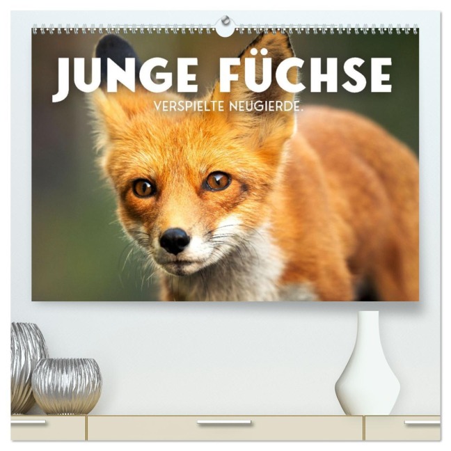 Junge Füchse - Verspielte Neugierde. (hochwertiger Premium Wandkalender 2026 DIN A2 quer), Kunstdruck in Hochglanz - Sf Sf