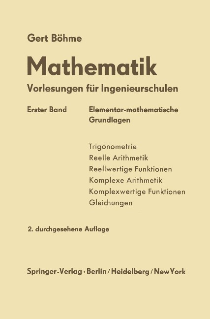Elementar-mathematische Grundlagen - Gert Böhme