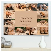 Cover-Bild zum Titel 'Glückliche Schweine Berkshire-Iberico Ferkel (hochwertiger Premium Wandkalender 2026 DIN A2 quer), Kunstdruck in Hochglanz' von 'Meike Bölts'