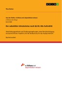 Cover-Bild zum Titel 'Der subsidiäre Schutzstatus nach §§ 60, 60a AufenthG' von 'Thea Becker'
