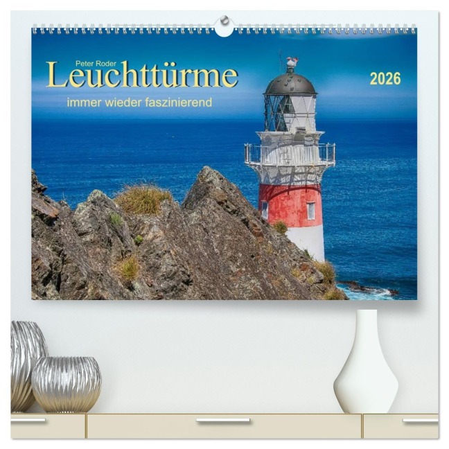 Leuchtürme - immer wieder faszinierend (hochwertiger Premium Wandkalender 2026 DIN A2 quer), Kunstdruck in Hochglanz - Peter Roder