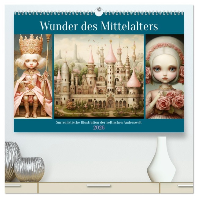 Wunder des Mittelalters. Surrealistische Illustration der keltischen Anderswelt (hochwertiger Premium Wandkalender 2026 DIN A2 quer), Kunstdruck in Hochglanz - Rose Hurley