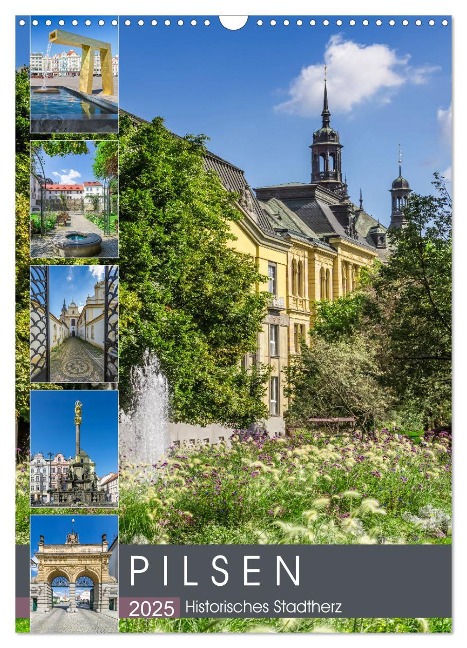 PILSEN Historisches Stadtherz (Wandkalender 2025 DIN A3 hoch), CALVENDO Monatskalender - Melanie Viola
