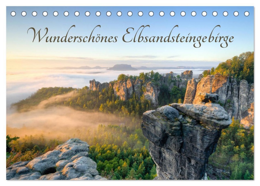Wunderschönes Elbsandsteingebirge (Tischkalender 2025 DIN A5 quer), CALVENDO Monatskalender - Michael Valjak