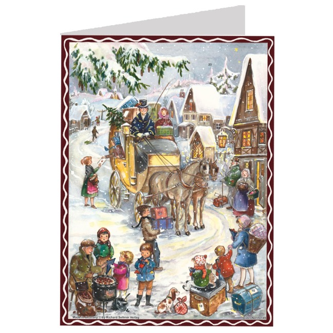Postkarten-Adventskalender "Hurra die Kutsche kommt" - A. Rahlweß