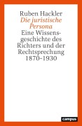 Cover-Bild zum Titel 'Die juristische Persona' von 'Ruben Hackler'