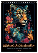Afrikanische Tierfamilien (Tischkalender 2026 DIN A5 hoch), CALVENDO Monatskalender - Kerstin Waurick