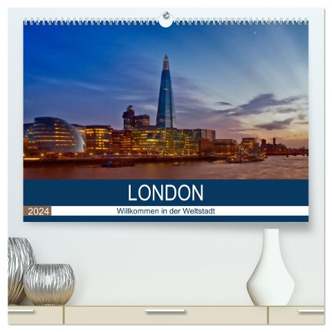 LONDON Willkommen in der Weltstadt (hochwertiger Premium Wandkalender 2024 DIN A2 quer), Kunstdruck in Hochglanz - Melanie Viola