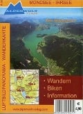 Mondsee - Irrsee Luftbildpanorama - Wanderkarte - 