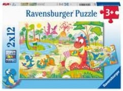 Cover-Bild zum Titel 'Ravensburger Kinderpuzzle - Lieblingsdinos- 2x12 Teile Puzzle für Kinder ab 3 Jahren' von ''