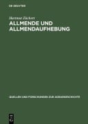 Cover-Bild zum Titel 'Allmende und Allmendaufhebung' von 'Hartmut Zückert'