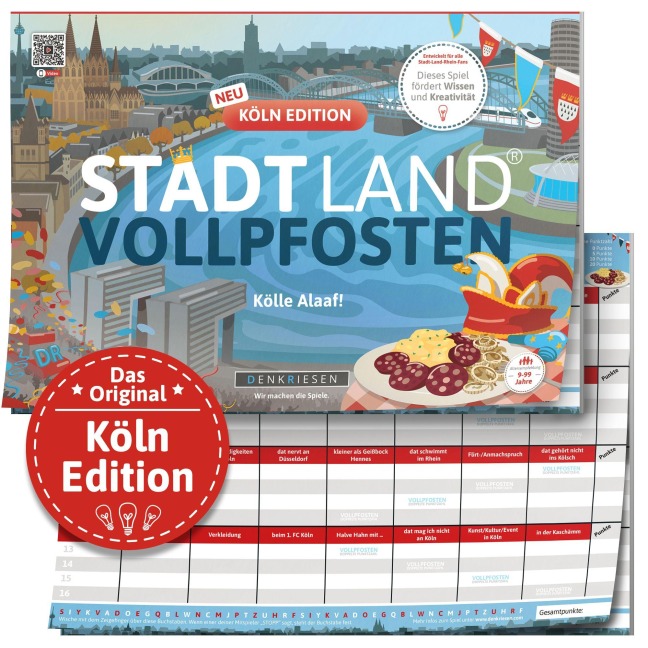 DENKRIESEN - STADT LAND VOLLPFOSTEN® - KÖLN EDITION - "Kölle Alaaf!" - A4 - Denis Görz, Ricardo Barreto
