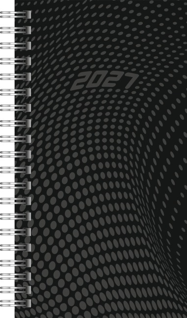 rido/idé 7014104907 Taschenkalender Mod. Timing 2 2027 A6, Kunststoff, schwarz - 